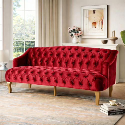 Seaters velvet sofa button - velvet,