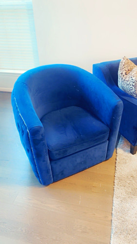 Blue velvet tufted - velvet, with
