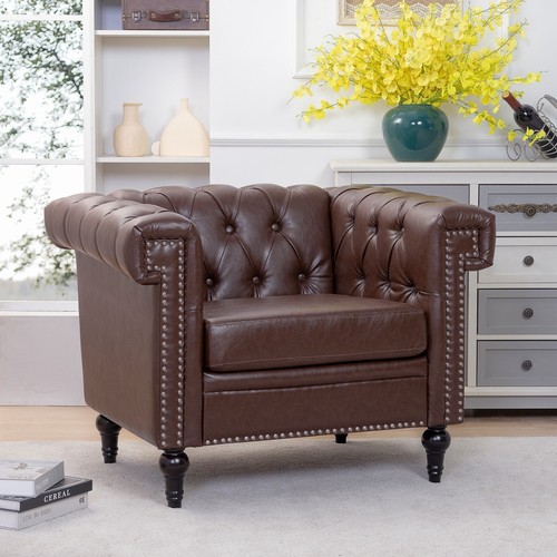 Faux leather sofa - leather,